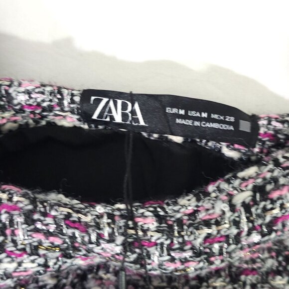 Zara Pink Tweed Mini Dress With Sleeveless Design Square Neckline READ ME - Picture 8 of 11